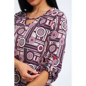 Костюм двойка женский 01052 кулирка (р-ры: 48-60) бордовый