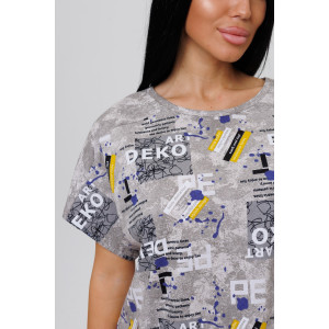 Костюм двойка женский №2183 кулирка (р-ры: 48-58) серый