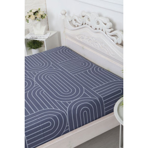 Простыня классическая перкаль "Пятый элемент" серый