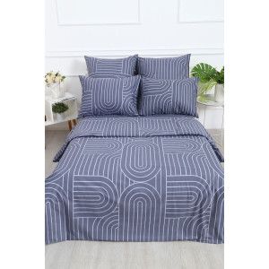 Простыня классическая перкаль "Пятый элемент" серый