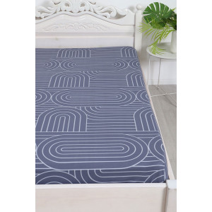 Простыня классическая перкаль "Пятый элемент" серый