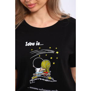 Костюм двойка женский №88112 "Love is" кулирка (р-ры: 46-60) ментол
