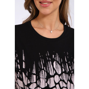 Костюм двойка женский №32083 кулирка (р-ры: 42-56) черный