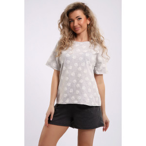 Костюм двойка женский №30119 кулирка (р-ры: 44-54) меланж
