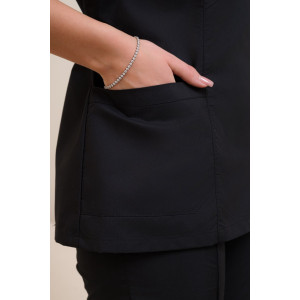 Костюм медицинский женский М-132-124 тиси (р-ры: 42-58) черный