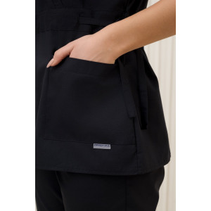 Костюм медицинский женский М-112-124 тиси (р-ры: 40-58) черный