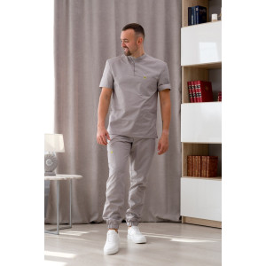 Костюм медицинский хирургический мужской М-149-20 тиси (р-ры: 46-56) серый