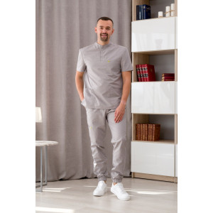 Костюм медицинский хирургический мужской М-149-20 тиси (р-ры: 46-56) серый