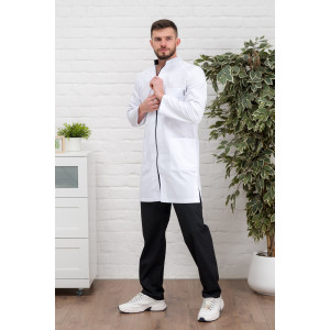 Халат медицинский мужской М-076 элит-145 (р-ры: 46-60) белый