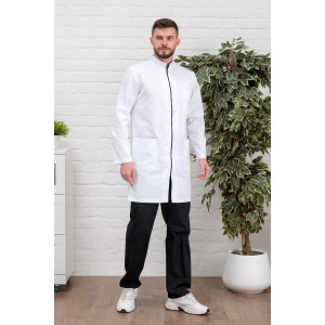 Халат медицинский мужской М-076 элит-145 (р-ры: 46-60) белый