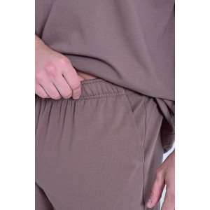 Костюм двойка мужской 9228а кулирка с лайкрой (р-ры: 46-60) капучино