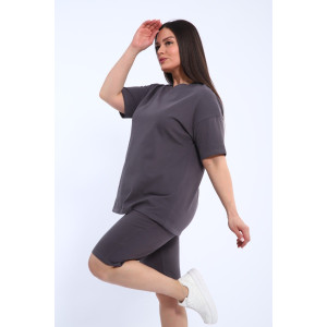 Костюм двойка женский КШЖ0023 кулирка (р-ры: XXL-7XL) серый