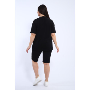 Костюм двойка женский КШЖ0023 кулирка (р-ры: XXL-7XL) черный