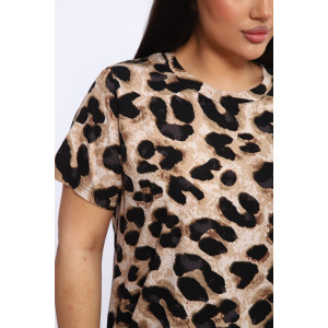 Костюм двойка женский КБЖЖ0050Д1 вискоза-кулирка (р-ры: XXL-7XL) песочный
