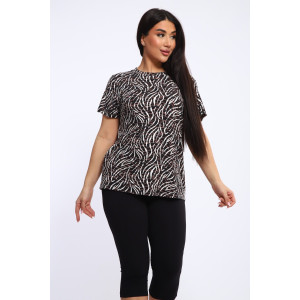 Костюм двойка женский КБЖЖ0050Д1 вискоза-кулирка (р-ры: XXL-7XL) коричневый