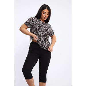 Костюм двойка женский КБЖЖ0050Д1 вискоза-кулирка (р-ры: XXL-7XL) коричневый