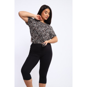 Костюм двойка женский КБЖЖ0050Д1 вискоза-кулирка (р-ры: XXL-7XL) коричневый