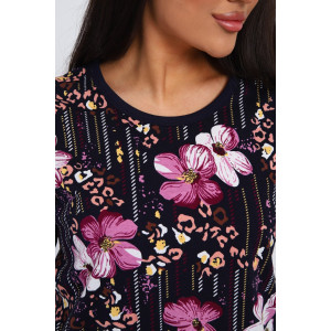 Костюм двойка женский КБЖЖ 0050А кулирка (р-ры: XXL-9XL) синий-фиолетовый