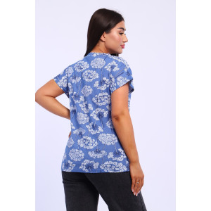 Футболка женская ФЖ0062 кулирка (р-ры: L-11XL) голубой