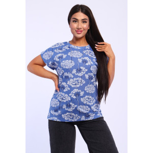 Футболка женская ФЖ0062 кулирка (р-ры: L-11XL) голубой