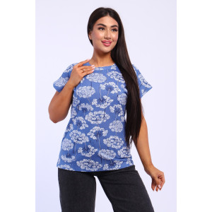 Футболка женская ФЖ0062 кулирка (р-ры: L-11XL) голубой