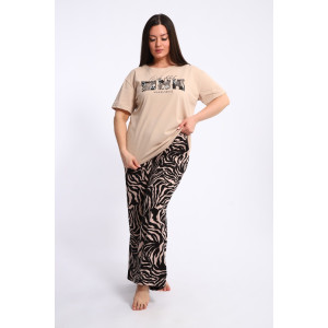 Костюм двойка женский КД-00300 кулирка (р-ры: 42-60) кофейный