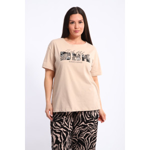 Костюм двойка женский КД-00300 кулирка (р-ры: 42-60) кофейный