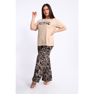 Костюм двойка женский КД-00300 кулирка (р-ры: 42-60) кофейный