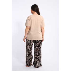 Костюм двойка женский КД-00300 кулирка (р-ры: 42-60) кофейный