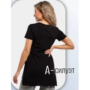 Туника женская "Княгиня" кулирка (р-ры: 42-56) черный
