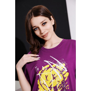 Футболка женская №8342 кулирка (р-ры: 42-56) фиолетовый