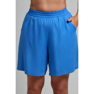 Шорты женские "Летний драйв-3" плательная ткань (р-ры: 48-58) голубой Шорты женские "Летний драйв-3" плательная ткань (р-ры: 48-58) голубой