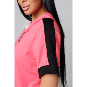 Костюм двойка женский №2152/1 трикотаж (р-ры: 48-58) коралловый