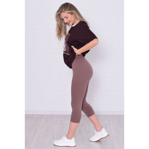 Бриджи женские 8056г кулирка с лайкрой (р-ры: 38-62) светло-коричневый