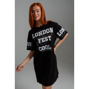 Туника женская №67160 кулирка (р-ры: 44-56) London черный