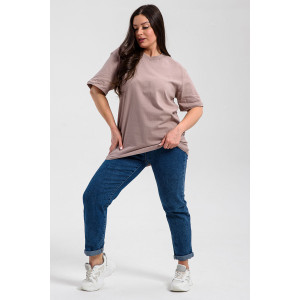Футболка унисекс №8471/4 кулирка (р-ры: 42-72) кофе с молоком
