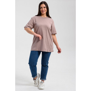 Футболка унисекс №8471/4 кулирка (р-ры: 42-72) кофе с молоком