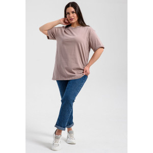 Футболка унисекс №8471/4 кулирка (р-ры: 42-72) кофе с молоком