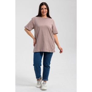 Футболка унисекс №8471/4 кулирка (р-ры: 42-72) кофе с молоком