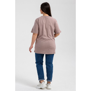 Футболка унисекс №8471/4 кулирка (р-ры: 42-72) кофе с молоком