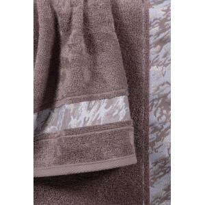 Полотенце махровое "Marble pattern" кофейный (последний размер) 40х60