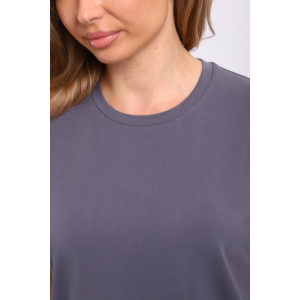 Костюм двойка женский №26006 кулирка (р-ры: 44-58) графит