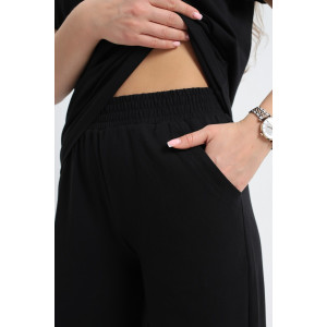 Костюм двойка женский №26006 кулирка (р-ры: 44-58) черный