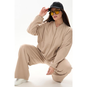 Костюм двойка женский "Милано К" 10409 джерси (р-ры: 52-62) коричневый