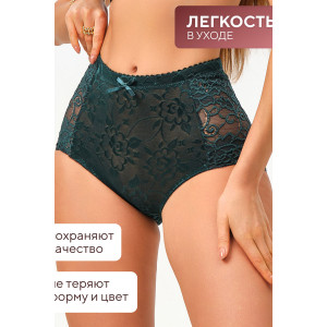 Трусы женские 98261 OIRO кружево (р-ры: 44-60) синий, красный, изумрудный - упаковка 3 шт. 