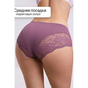 Трусы женские 803 OIRO хлопок стрейч (р-ры: 46-62) кофе, фиолетовый, розовый - упаковка 3 шт. 
