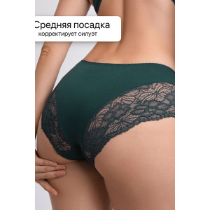 Трусы женские 803 OIRO хлопок стрейч (р-ры: 46-62) черный, бордовый, изумрудный - упаковка 3 шт. 