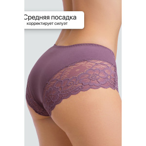 Трусы женские 8011 OIRO хлопок стрейч (р-ры: 46-62) кофе, фиолетовый, розовый - упаковка 3 шт. 