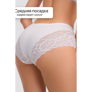 Трусы женские 8011 OIRO хлопок стрейч (р-ры: 46-62) черный, бежевый, белый - упаковка 3 шт. 