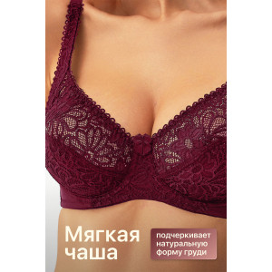 Бюстгалтер женский 71211 OIRO кружево бордовый